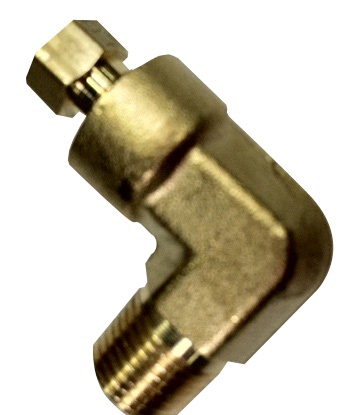Brass Compression Fittings - 45 Degree Elbows - 3/16 COMP x 1/8