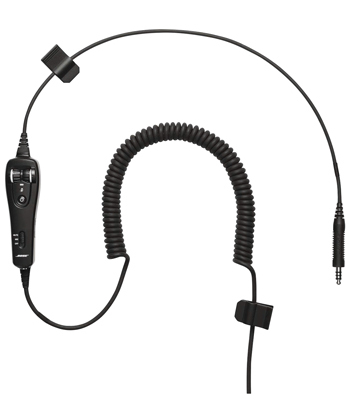 Bose A20® Headset Cable - U174 Heli Plug Coiled Cord Dynamic Mic