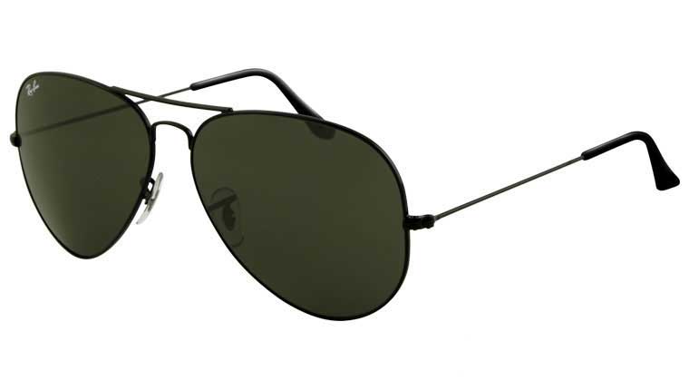 Ray-Ban Aviator Large Metal II Sunglasses Black / Green