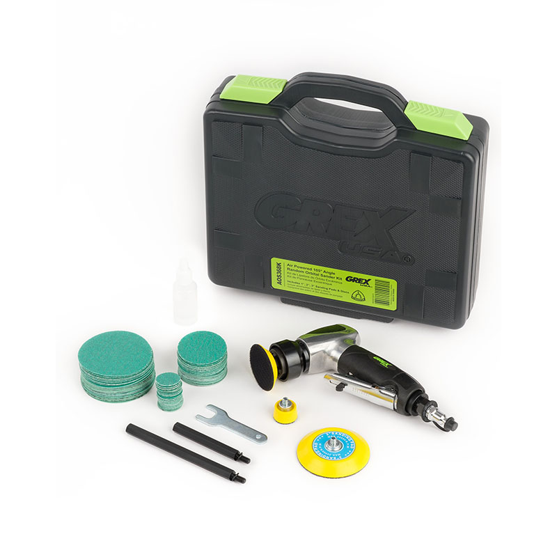 Grex Air 105° Angle Random Orbital Sander Kit