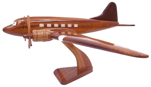 Dc-3 Mahogany Wood Model - 13.5 Inches 