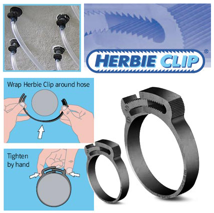 Plastic Hose Clamp - Herbie Clip - 13.8-15.3mm - Natural - PA66